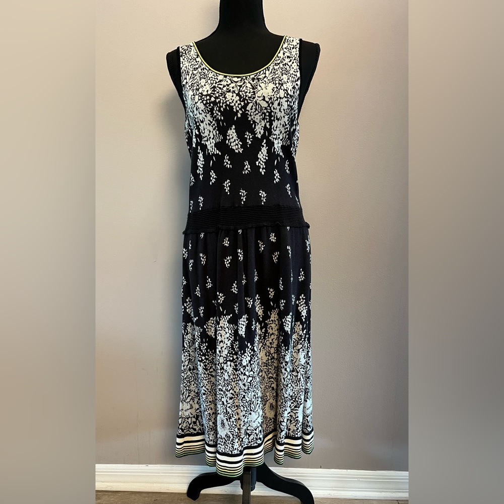 NIC+ZOE Size L Dress in Black and Gray